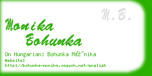 monika bohunka business card